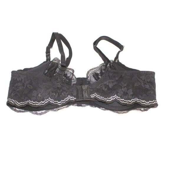 Victoria's Secret Bra 36D Dream Angles Black Silver Lace Sheer Push Up Underwire - Picture 5 of 16